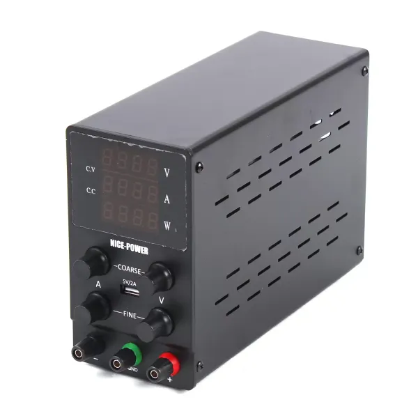 Nastavitelný DC laboratorní zdroj se 4místným LED displejem 0-30V 0-10A Stabilizační laboratorní zdroj