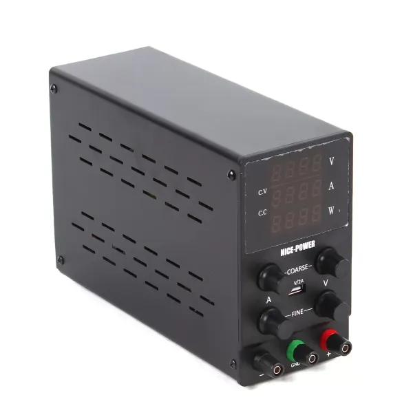 Nastavitelný DC laboratorní zdroj se 4místným LED displejem 0-30V 0-10A Stabilizační laboratorní zdroj