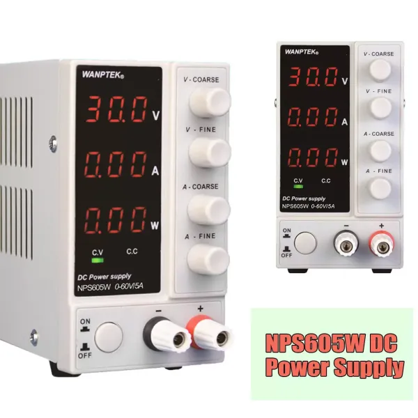NPS605W DC napájecí zdroj Nastavitelný digitální 220V 0-60V 0-5A Laboratorní napájecí zdroj s regulací výkonu s LED displejem Spínané napájecí zdroje pro měřicí přístroj