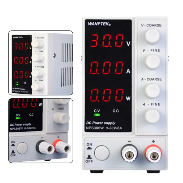 Nastavitelný laboratorní napájecí zdroj 0-30V, 0-6A, LCD displeje DC Laboratorní napájecí zdroj, stabilizovaný napájecí zdroj
