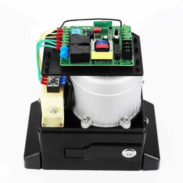 Motor pro posuvnou bránu - 550 W - Elektrický - 1200 kg - Se 2 dálkovými ovladači a 6 regály