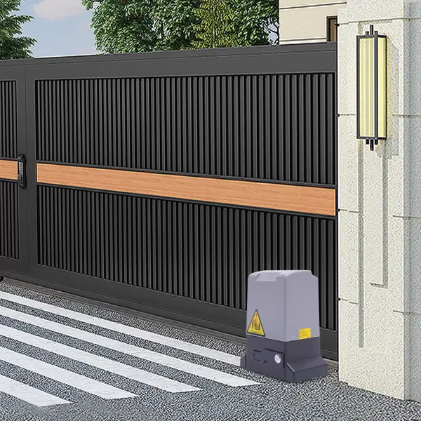 Motor pro posuvnou bránu - 550 W - Elektrický - 1200 kg - Se 2 dálkovými ovladači a 6 regály
