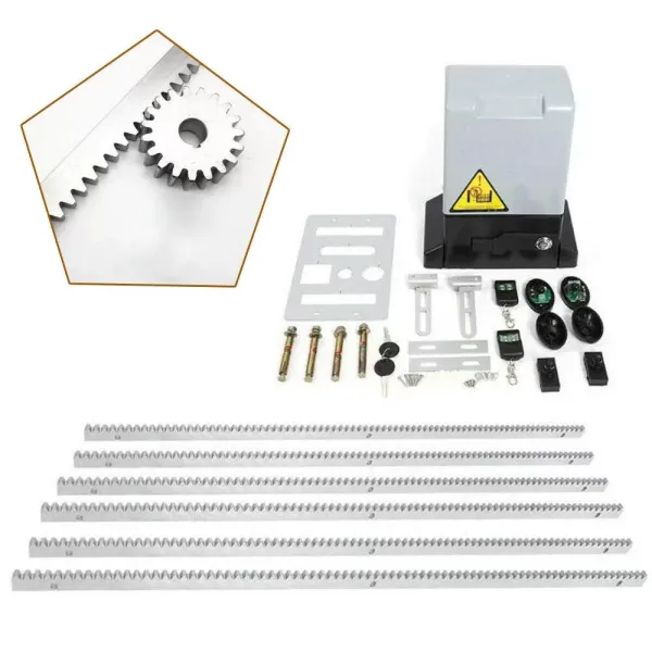 CNCEST 230V 750W 1800KG Motor posuvných dveří elektrická garážová vrata + 2 dálkové ovladače