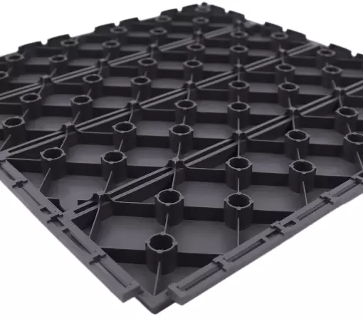 Sada 22 ks dlaždic zahradní, terasa, balkón, klikací, s drenáží, na zahradu, terasu, balkon, sada 11 ks na 1 m², 30 x 30 cm, šedý čtverec