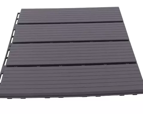 Sada 22 ks dlaždic zahradní, terasa, balkón, klikací, s drenáží, na zahradu, terasu, balkon, sada 11 ks na 1 m², 30 x 30 cm, šedý čtverec