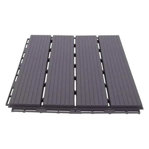 Sada 22 ks dlaždic zahradní, terasa, balkón, klikací, s drenáží, na zahradu, terasu, balkon, sada 11 ks na 1 m², 30 x 30 cm, šedý čtverec Sada 22 ks dlaždic zahradní, terasa, balkón, klikací, s drenáží, na zahradu, terasu, balkon, sada 11 ks na 1 m², 30 x 30 cm, šedý čtverec