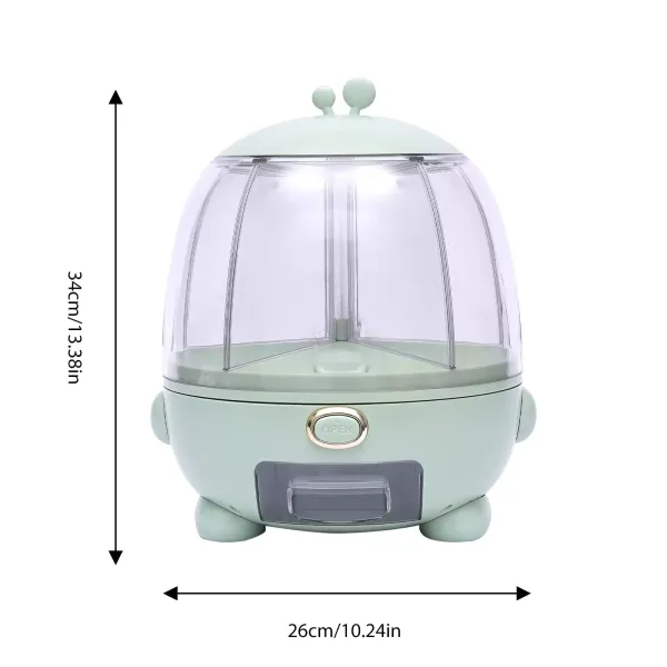 Zásobník na cereálie s 5 mřížkami pojezd s 5 mřížkami a otočnou základnou o 360°, velký zásobník na rýži a fazole Zásobník na cereálie s 5 mřížkami pojezd s 5 mřížkami a otočnou základnou o 360°, velký zásobník na rýži a fazole