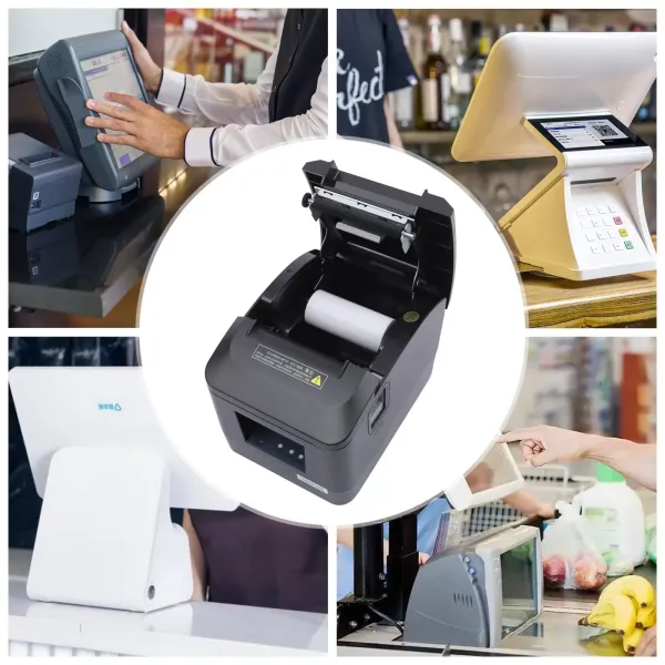 USB termální tiskárna účtenek 80mm POS termální tiskárna Pokladna Tiskárna cukrovinek Funkce řezání papíru ESC/POS Bluetooth tiskárna ovládacích štítků