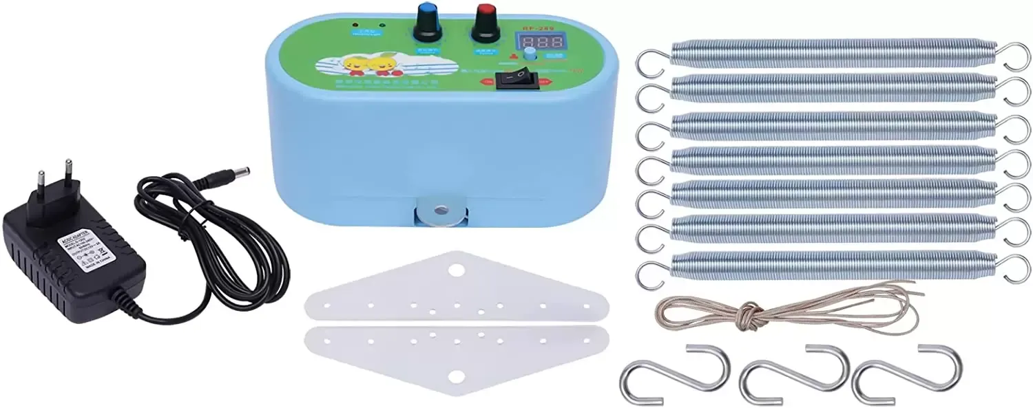8W elektrická pružinová postel, s časovačem, nastavitelná pružinová kolébka, automatická elektrická houpačka, dětská houpačka, 20 kg