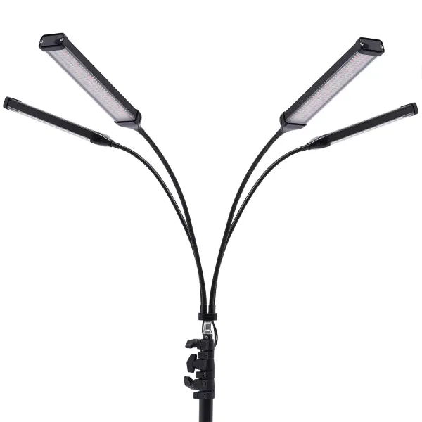 Grow Light se stojanem a klipem, 420 LED pro pokojové rostliny, 10 stmívatelných úrovní, 3 časovače Grow Light se stojanem a klipem, 420 LED pro pokojové rostliny, 10 stmívatelných úrovní, 3 časovače