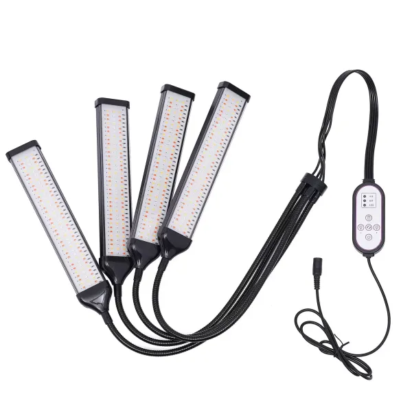 Grow Light se stojanem a klipem, 420 LED pro pokojové rostliny, 10 stmívatelných úrovní, 3 časovače Grow Light se stojanem a klipem, 420 LED pro pokojové rostliny, 10 stmívatelných úrovní, 3 časovače