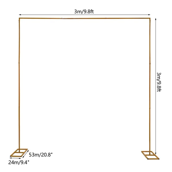 Svatební oblouk na dveře, pozadí z tepaného železa, dekorativní rekvizity, čtvercový květinový oblouk 3x3 m, stojan na oblouk, na zahradu, Hořčicově žlutá Svatební oblouk na dveře, pozadí z tepaného železa, dekorativní rekvizity, čtvercový květinový oblouk 3x3 m, stojan na oblouk, na zahradu, Hořčicově žlutá