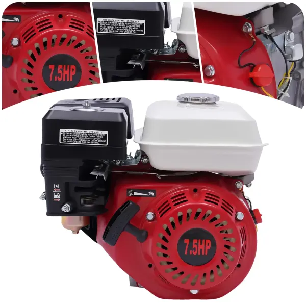 Jednoválcový benzínový motor o výkonu 7,5 HP / 4 takt Podstavec Motor chlazený gravitační kartou Motor Přenosný motor Odolnost proti nárazu Odolný proti opotřebení a protiskluzový