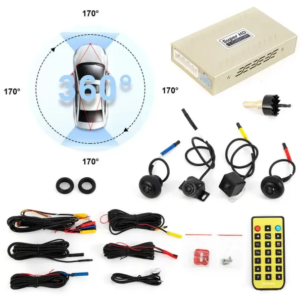 Digitální videorekordér CNCEST High Definition Surround 1080P s parkovacím vozem DVR 360 Digitální videorekordér CNCEST High Definition Surround 1080P s parkovacím vozem DVR 360