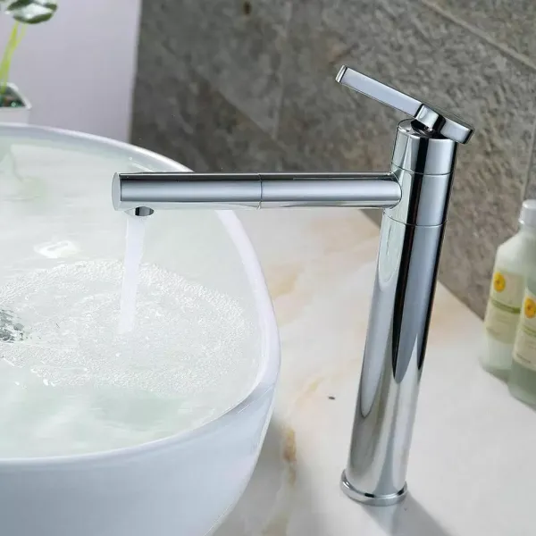 Koupelnová baterie otočná o 360° Baterie umyvadlová Jednopáková baterie