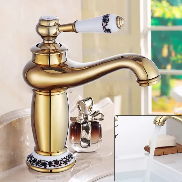 Jednootvorová koupelnová dřezová baterie starožitná 3/8" retro styl kuchyně koupelna dřezová baterie studená a teplá voda