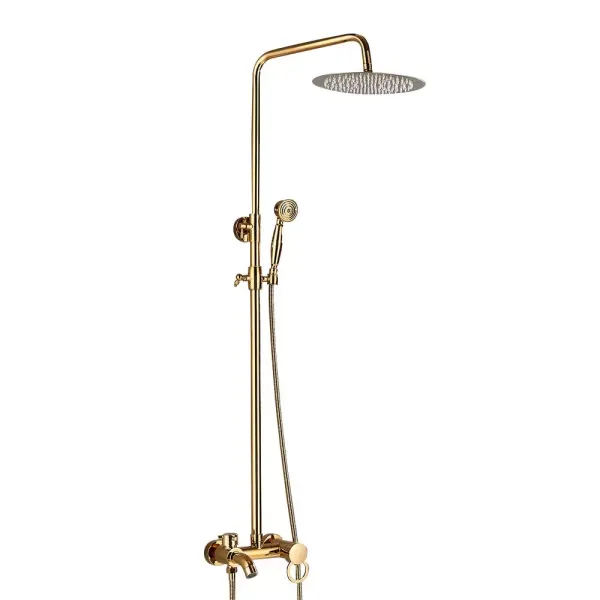 Morden Rain Shower System s výškově nastavitelnou ruční sprchou do koupelny 20 cm Gold