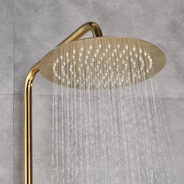 Morden Rain Shower System s výškově nastavitelnou ruční sprchou do koupelny 20 cm Gold Morden Rain Shower System s výškově nastavitelnou ruční sprchou do koupelny 20 cm Gold