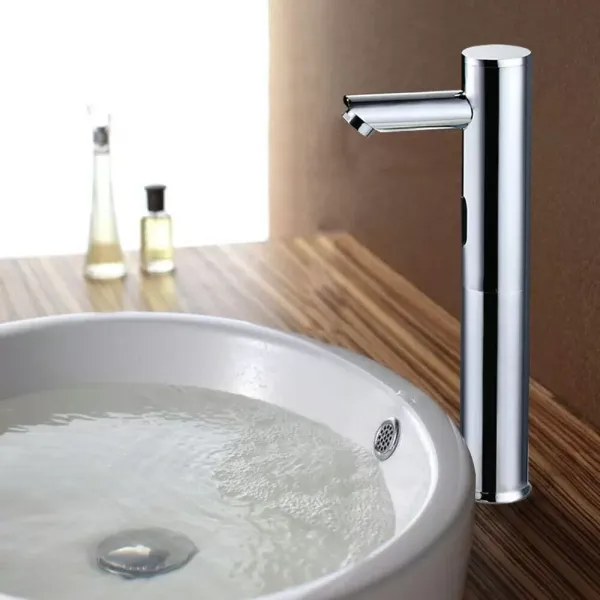 Automatická koupelnová baterie, moderní infračervený senzor, mosaz, 20 cm