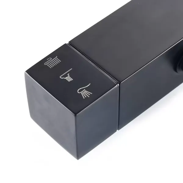 Černý sprchový sloup do koupelny Kompletní sprchový set se sprchovou baterií a ruční sprchou Nastavitelná výška Černý sprchový sloup do koupelny Kompletní sprchový set se sprchovou baterií a ruční sprchou Nastavitelná výška