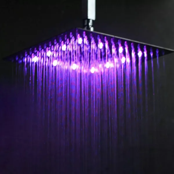 Ruční sprcha 30*30 cm Systém dešťové sprchy LED stropní rozprašovač v závislosti na teplotě vody