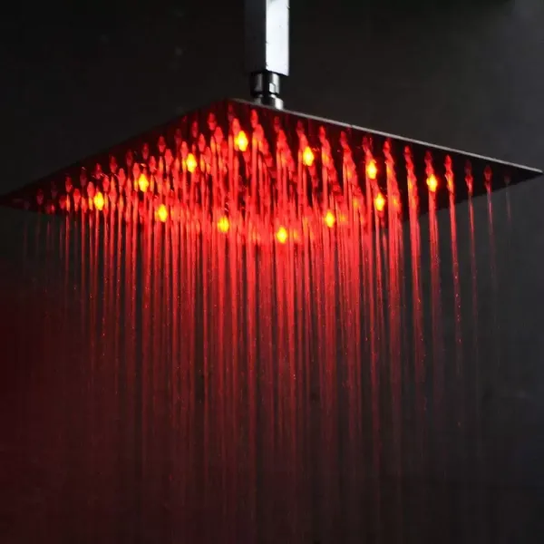 Ruční sprcha 30*30 cm Systém dešťové sprchy LED stropní rozprašovač v závislosti na teplotě vody Ruční sprcha 30*30 cm Systém dešťové sprchy LED stropní rozprašovač v závislosti na teplotě vody