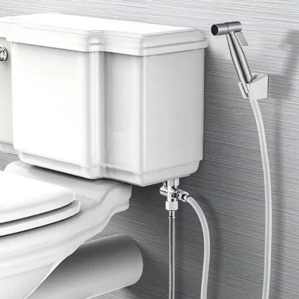 Bidet Nerezový čistič a rozprašovač na WC s hadicí pro dámské prádlo, dětské pleny