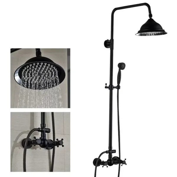 8" retro sprchový sloup - Se sprchovou hlavicí - Výška nastavitelná od 80 do 120 cm 8" retro sprchový sloup - Se sprchovou hlavicí - Výška nastavitelná od 80 do 120 cm