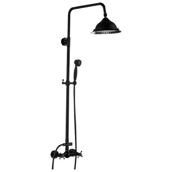 8" retro sprchový sloup - Se sprchovou hlavicí - Výška nastavitelná od 80 do 120 cm
