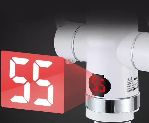 3000W elektrická baterie, s LED indikátorem teploty, otočná o 360°, do kuchyně a koupelny