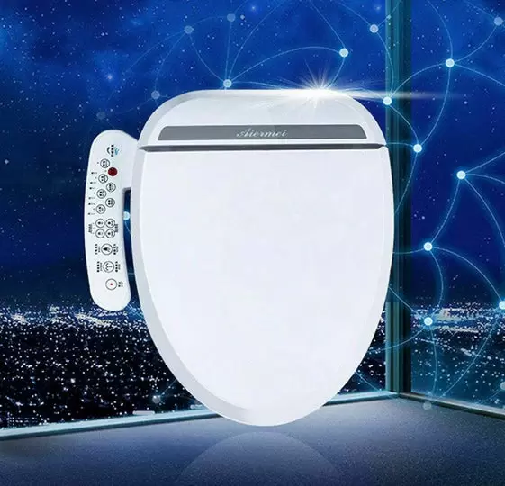 Prémiové záchodové sedátko – bílé – antibakteriální – elektrické vyhřívané sedátko – dvojité trysky Hygienické mytí