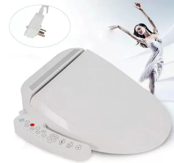 Prémiové záchodové sedátko – bílé – antibakteriální – elektrické vyhřívané sedátko – dvojité trysky Hygienické mytí