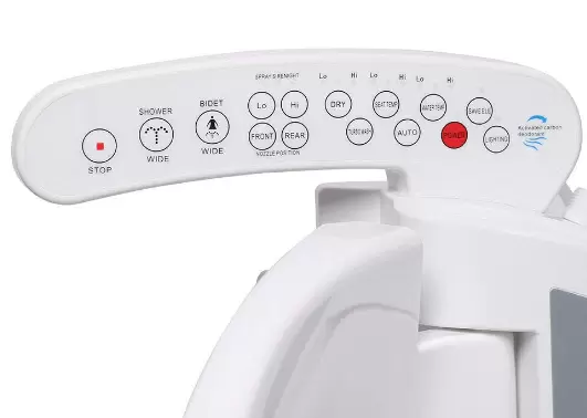 Elektrické bidetové sedátko Chytré WC víko s tryskou Vyhřívané sedátko Bidetový nástavec WC sedátko bílé