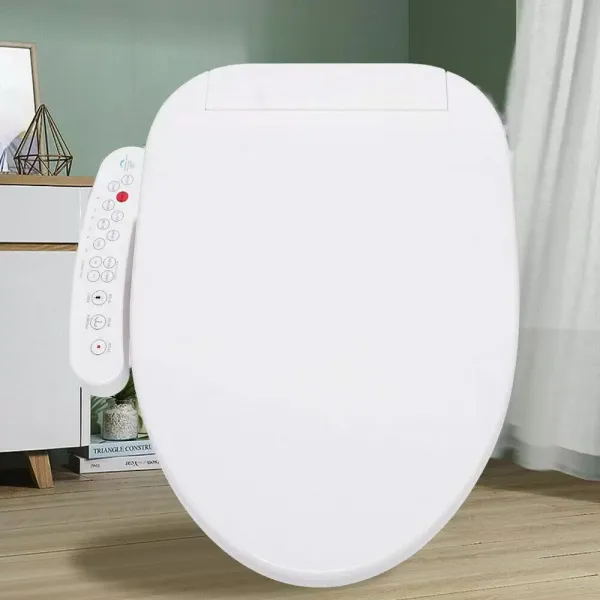 Elektrické bidetové sedátko Chytré WC víko s tryskou Vyhřívané sedátko Bidetový nástavec WC sedátko bílé Elektrické bidetové sedátko Chytré WC víko s tryskou Vyhřívané sedátko Bidetový nástavec WC sedátko bílé