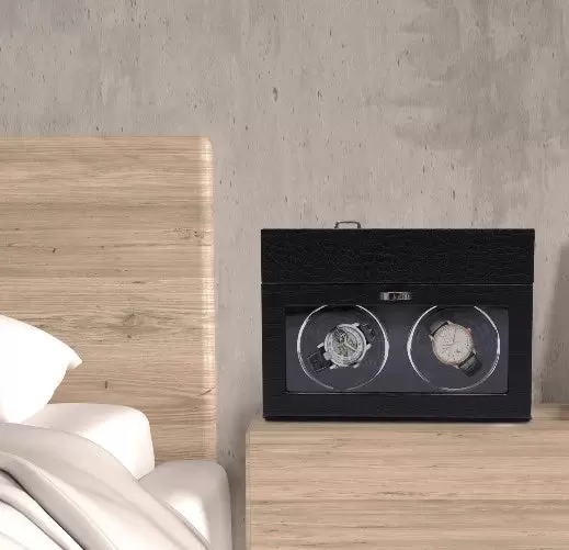 Clock Box PU Automatický natahovač hodinek Pojme dvě hodinky