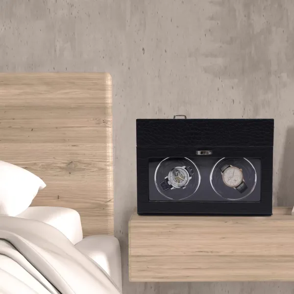 Clock Box PU Automatický natahovač hodinek Pojme dvě hodinky