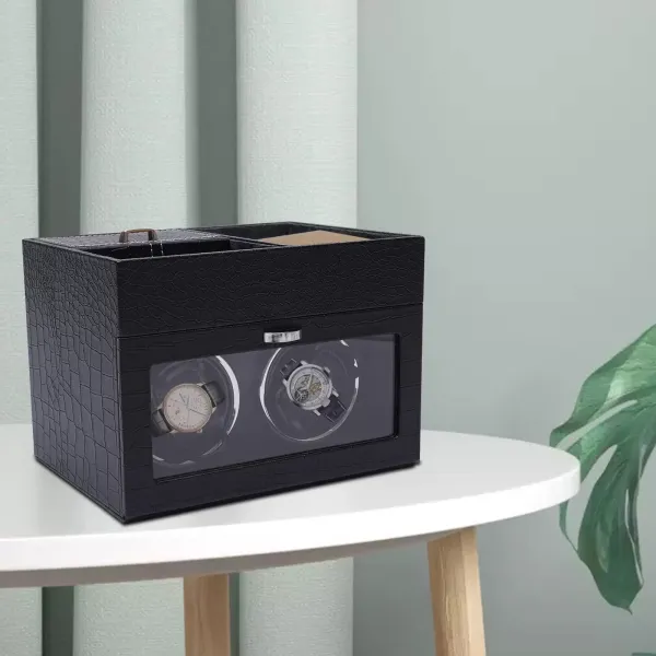 Clock Box PU Automatický natahovač hodinek Pojme dvě hodinky