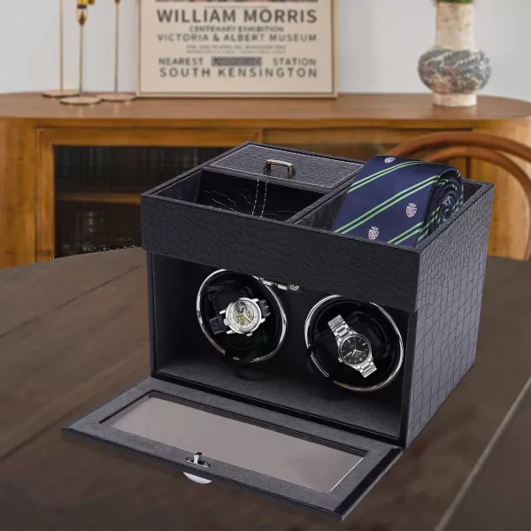 Clock Box PU Automatický natahovač hodinek Pojme dvě hodinky