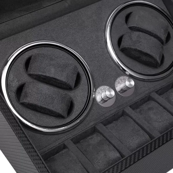 Automatický natahovač hodinek pro 4+6 stopky Tichý motor PU pouzdro pro vitrínu hodinek Automatický natahovač hodinek pro 4+6 stopky Tichý motor PU pouzdro pro vitrínu hodinek