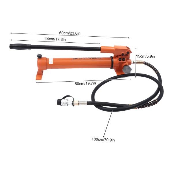 Sada ručního hydraulického čerpadla 800 ccm Ruční hydraulické čerpadlo Ocelové připojení hadice hydraulického čerpadla
