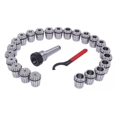 Sada 23 kleštin ER40 Ø 4-26 mm MK4 se sklíčidlem M16 s klíčem, pro frézku