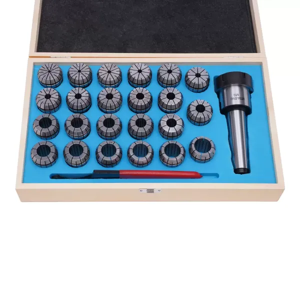 Sada 23 kleštin ER40 Ø 4-26 mm MK4 se sklíčidlem M16 s klíčem, pro frézku