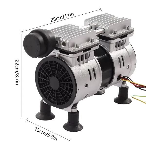 220V mikromembránová vakuová pumpa pro zubní laboratoře 550w vzduchová pumpa 3,6 cfm