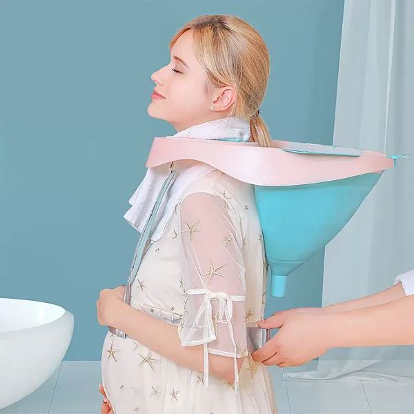 Přenosný salon Mobilní salon Kadeřnictví Mytí vlasů Umyvadlo Zpětné proplachování Šampon Miska Těhotné Starší, děti