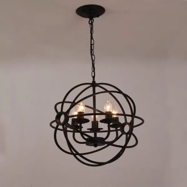 Průmyslové retro lustrové stropní světlo Loft LED dekorativní lampa Lucerna lustr stropní světlo E27 Nastavitelná výška základny