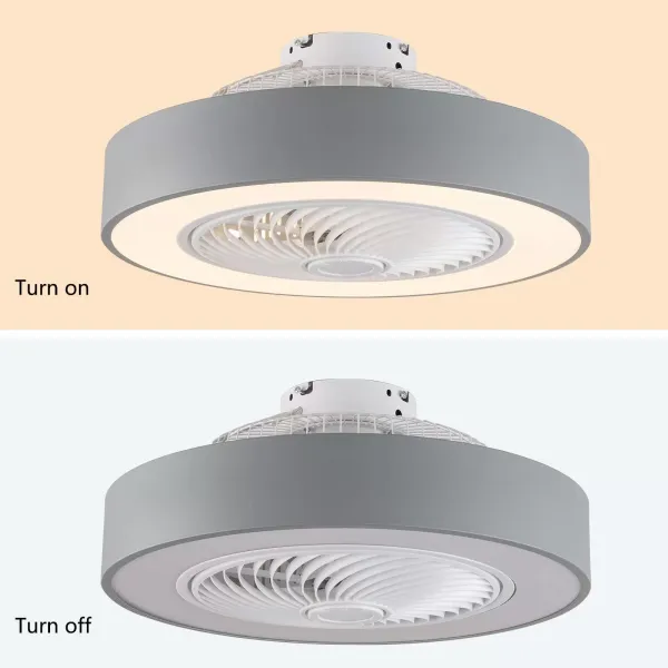 LED stropní ventilátor dvě barvy stmívatelné pomocí dálkového ovládání Dětské ložnice Kancelářské osvětlení Stropní lampa (šedá) Stmívání šedé barvy Evropské nařízení
