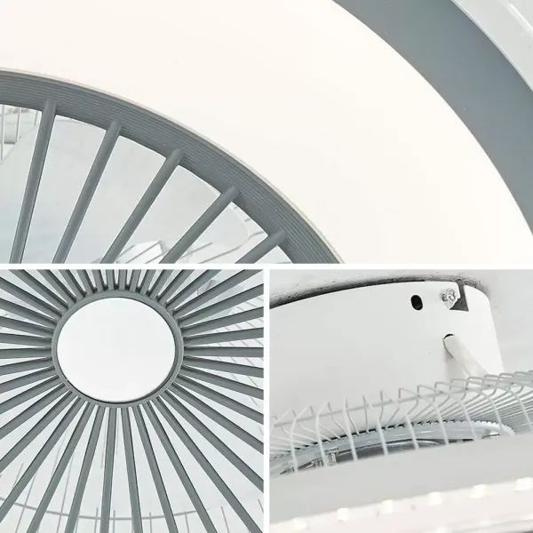 LED stropní ventilátor stmívatelná lampa vnitřního ventilátoru Ultra tichý (šedý) stropní ventilátor s dálkovým ovládáním a světlem pro obývací pokoj ložnice dětské pokoje restaurace