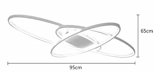 LED stropní svítidlo do ložnice – 95 x 65 cm – bílé – stmívatelné dálkovým ovladačem