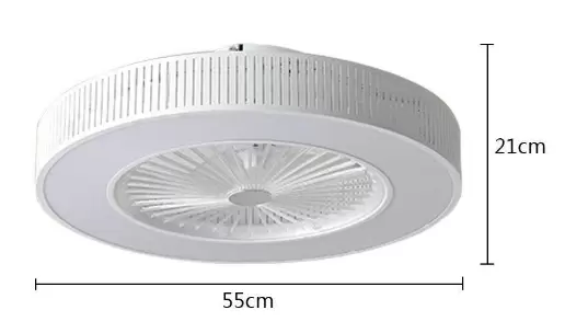 Stropní ventilátor s LED osvětlením 220V Dálkové ovládání s nastavitelnou rychlostí větru 32W Moderní lampa pro kancelář v ložnici (dutá)