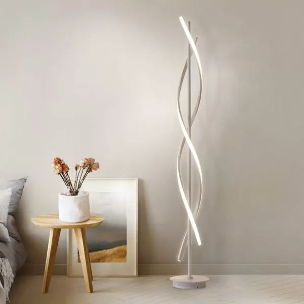 LED stojací lampa 220V 30W stmívatelná, 1,35 m, stylová designová stojací lampa do ložnice, lampička na čtení
